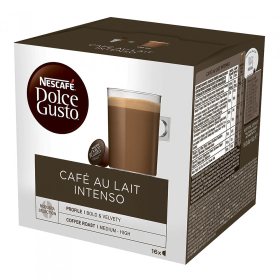 Kavos kapsulės NESCAFÉ Dolce Gusto „Café Au lait Intenso”, 16 vnt. Kavos kapsulės NESCAFÉ Dolce Gusto „Café Au lait Intenso”, 16 vnt.
