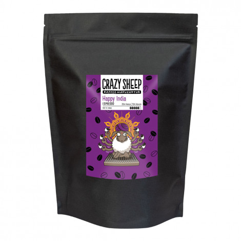 Kaffeebohnen Crazy Sheep Kaffeemanufaktur „Happy India Espresso“, 1 kg