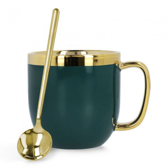 Cup With A Spoon Homla SINNES Green, 260 Ml