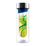 Water bottle Asobu “Flavour it Blue/Silver”, 480 ml