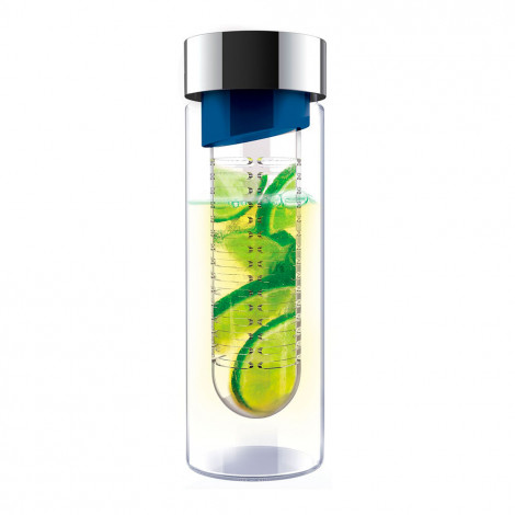 Ūdens pudele Asobu “Flavour it Blue/Silver”, 480 ml