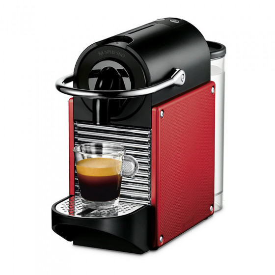 Nespresso Pixie Dark Refurbished Coffee Machine - Red
