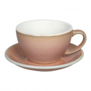 Café latte-kopp med ett underlägg Loveramics ”Egg Rose”, 300 ml