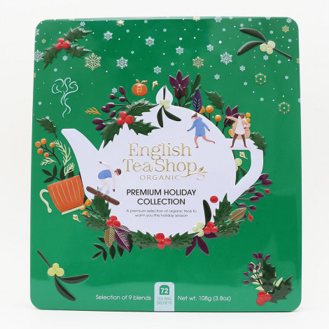 Tee-Set English Tea Shop Premium Holiday Collection Green Gift Tin, 72 Stk.
