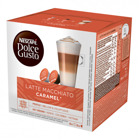 Kavos kapsulės Dolce Gusto® aparatams NESCAFÉ Dolce Gusto „Caramel Latte Macchiato”, 8+8 vnt.