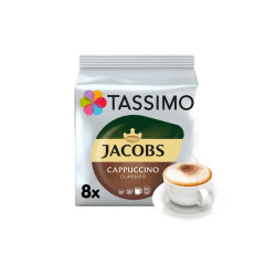 Kaffekapslar Tassimo Cappuccino Classico (kompatibla med Bosch Tassimo kapselmaskiner), 8+8 st.