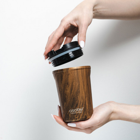 Thermo mug Asobu Coffee Compact Wood, 380 ml