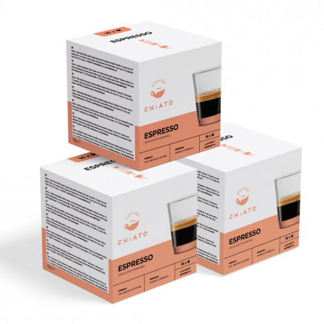 Coffee capsules compatible with NESCAFÉ® Dolce Gusto® CHiATO Espresso, 3 x 16 pcs.