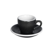 Espresso cup with a saucer Loveramics Egg Anthracite, 80 ml