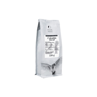 Rūšinės kavos pupelės be kofeino Black Crow White Pigeon Colombia Decaf, 250 g