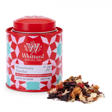 Vaisinė ir žolelių arbata Whittard of Chelsea Strawberry Sundae, 40 g