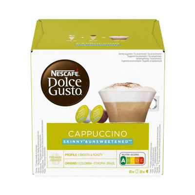 Kavos kapsulės NESCAFE® Dolce Gusto® Skinny Cappuccino, 8+8 vnt.