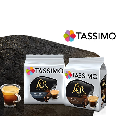 Kafijas kapsulas Tassimo L’OR Espresso Delizioso (saderīgas ar Bosch Tassimo kapsulu automātiem), 16 gab.