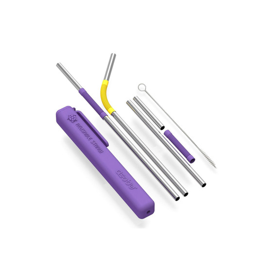 Reusable Straws Asobu Purple