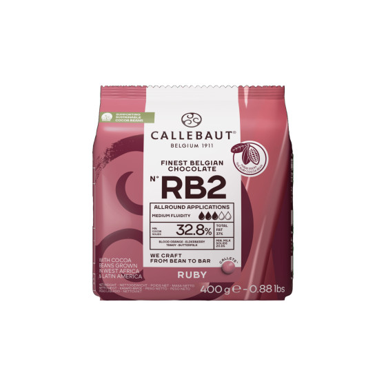 Callebaut RB2 Ruby-Schokoladen-Callets, 400 g