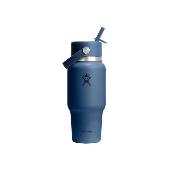 Hydro Flask Wide Mouth Flex Straw Cap Harbor Blue juomapullo, 710 ml