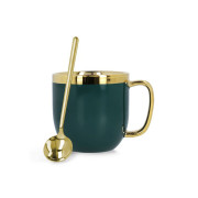 Cup with a spoon Homla SINNES Green, 260 ml