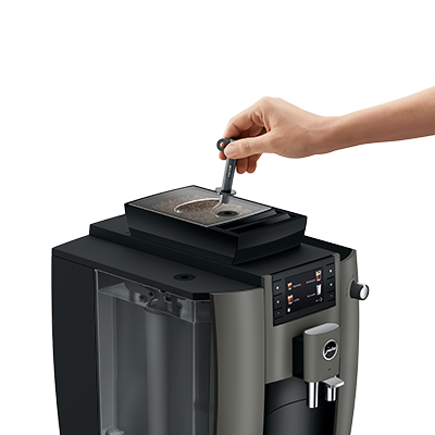 Ekspres automatyczny JURA W4 Dark Inox (EA) – do biura, czarny/szary