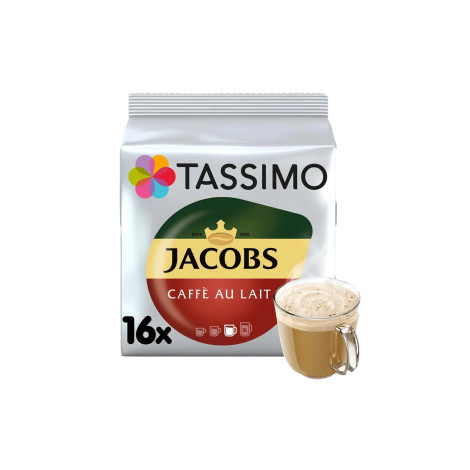 Kahvikapselit Tassimo Café Au Lait (yhteensopiva Bosch Tassimo -kapselikeitinten kanssa), 16 kpl.