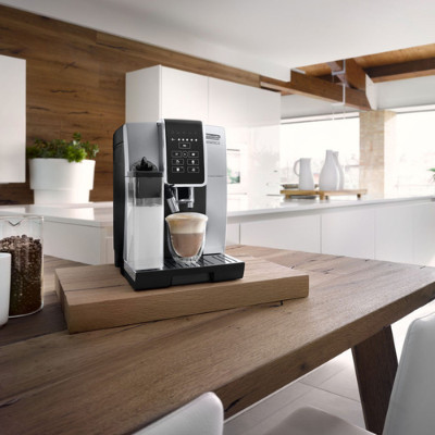 DeLonghi Dinamica ECAM 350.50.SB Helautomatisk kaffemaskin bönor – Silver