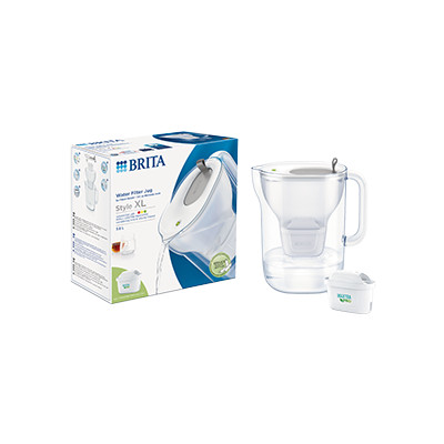 Vandens filtravimo ąsotis BRITA Style XL Grey, 3,6 l + 1 vandens filtravimo filtras BRITA Maxtra Pro All-in-1