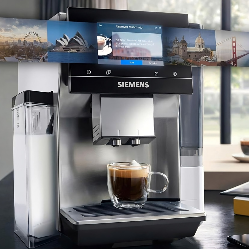 Siemens EQ700 TQ715R03 Bean To Cup Coffee Machine White St Steel