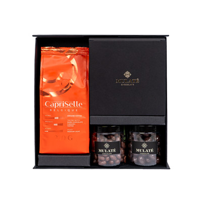 Dovanų rinkinys MULATE su malta kava Caprisette Belgique, 250 g