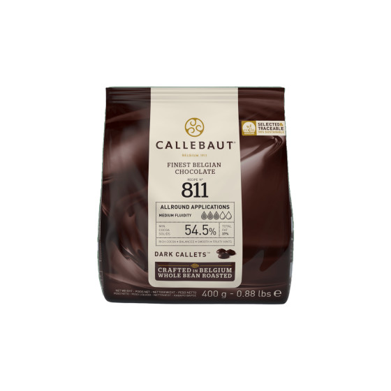Callebaut 811 Dunkle Schokoladen-Callets, 400 g