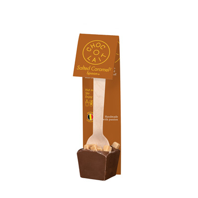 Warme chocolademelk MoMe Choc-o-lait Spoon+ Double Salted Caramel, 35 g