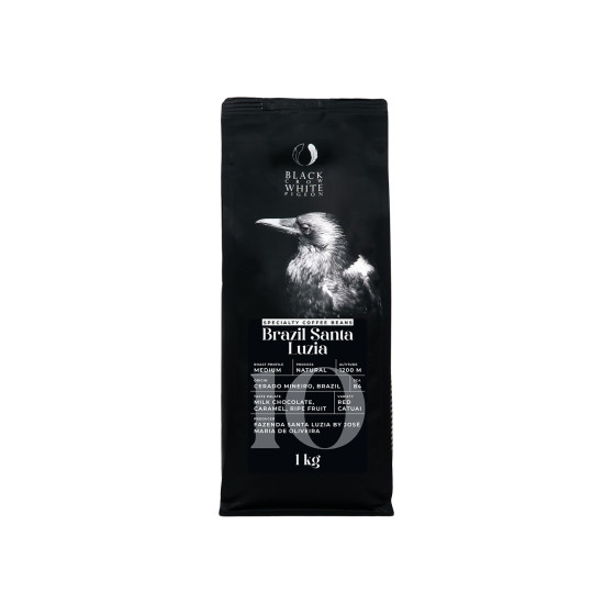 Spezialitätenkaffee Bohnen Black Crow White Pigeon Brazil Santa Luzia, 1 kg