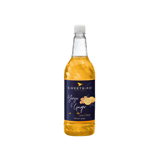 Sweetbird Fusions+ Yuzu & Ginger sirap med Lion’s Mane för isdrycker, 1 l