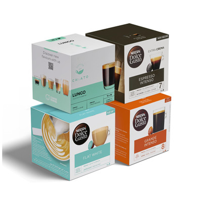 Set van koffiecapsules die geschikt zijn voor NESCAFÉ® Dolce Gusto® Black (64 porties)