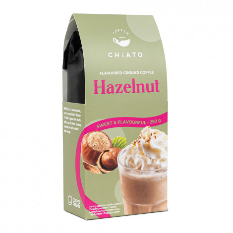 Malet kaffe med hasselnötssmak CHiATO Hazelnut, 250 g