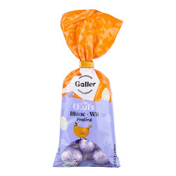 Cukierki czekoladowe Galler „Small Easter Eggs Bag (White Praline)”, 112 g