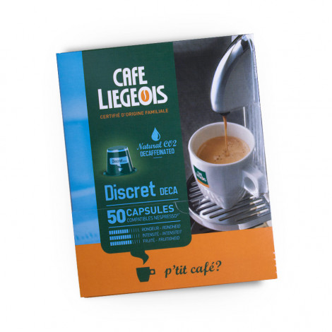 Kohvikapslid sobivad Nespresso® masinatele Café Liégeois “Discret Deca”, 50 tk.