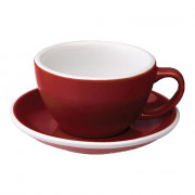 Café Latte-kopp med ett underlägg Loveramics Egg Red