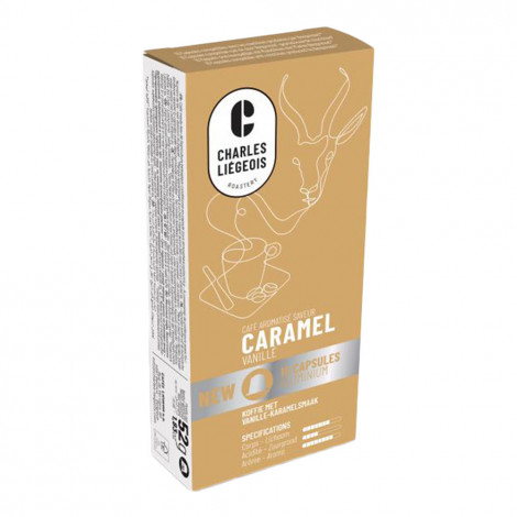Coffee capsules compatible with Nespresso® Charles Liégeois “Caramel”, 10 pcs.