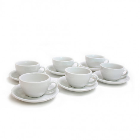 Cappuccino cup with a saucer Loveramics Egg White, 200 ml, 6 pcs.