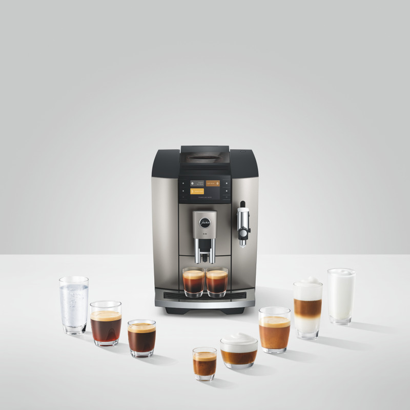 Ekspres automatyczny JURA E8 Midnight Silver (ED) – srebrny