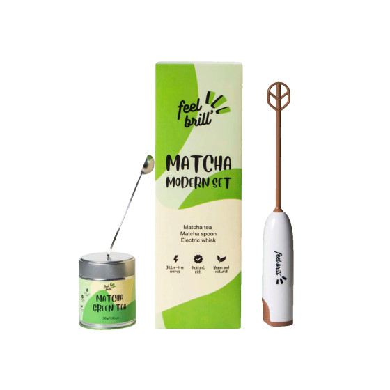 Nowoczesny zestaw do przygotowania herbaty matcha Feel Brill