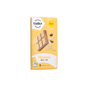 Tablette de chocolat blanc fourrée au café et aux noix grillées Galler Blanc Manon, 180 g