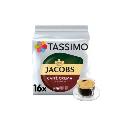 Kaffeekapseln Tassimo Caffe Crema Classico (kompatibel mit Bosch Tassimo Kapsel-Maschinen), 16 Stk.