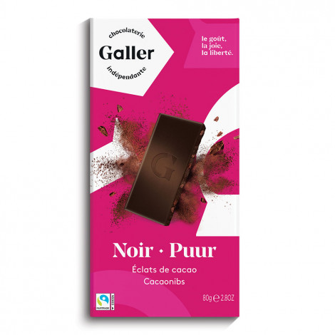 Schokoladentafel Galler Dark Cocoa Nibs 80 g