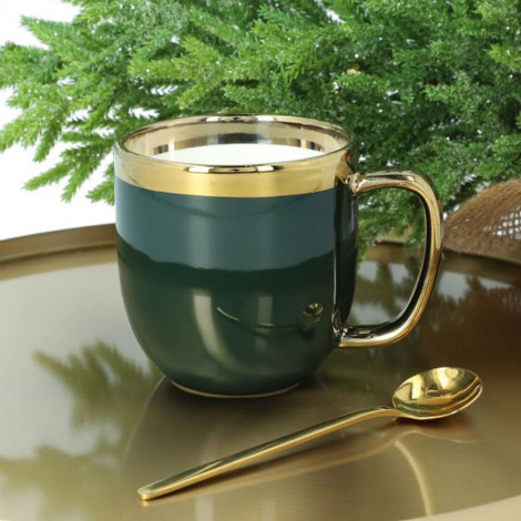 Tasse avec une cuillère Homla SINNES Green, 260 ml