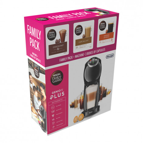 Kohvimasina ja kapslite komplekt NESCAFÉ Dolce Gusto Family Pack Genio S Plus + 3 karpi kapsleid