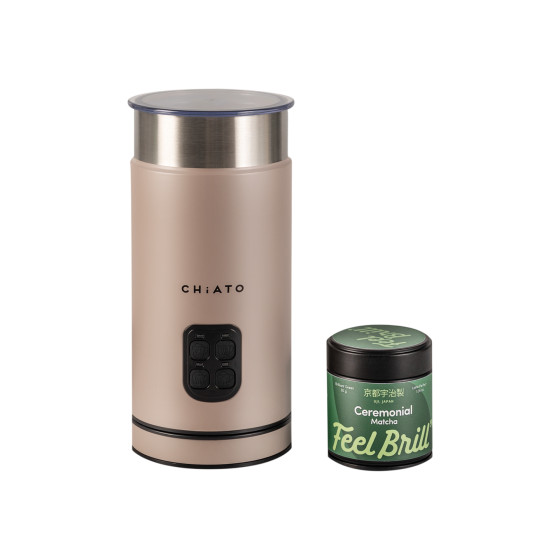 CHiATO milkPLAY mj&ouml;lkskummare och Feel Brill ceremoniellt matcha-teset
