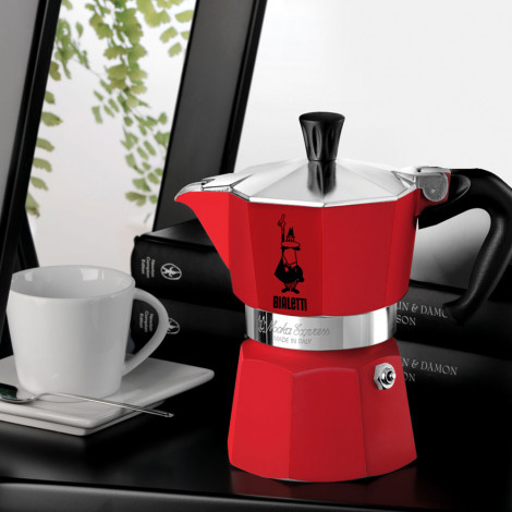 Espresso kafijas kanna Bialetti Moka Express Red 3 cups