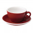 Cappuccino-kopp med ett underlägg Loveramics Egg Red