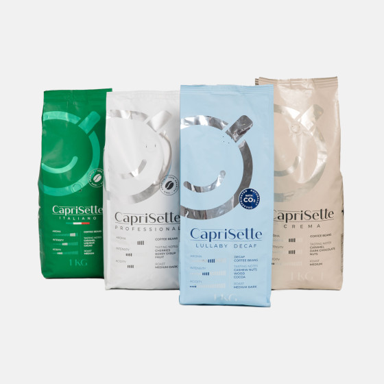 Zestaw ziaren kawy Caprisette Light, 4 x 1 kg