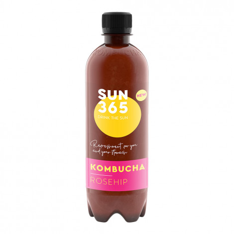 Ekologiškas natūraliai gazuotas gaivusis arbatos gėrimas Sun365 Rosehip Kombucha, 500 ml
